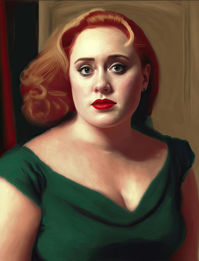 Adele Painting - Adele by My Head Cinema