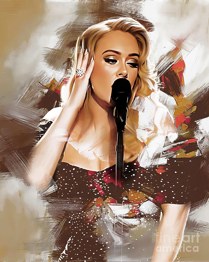 Rihanna Painting - Adele painting by Gull G
