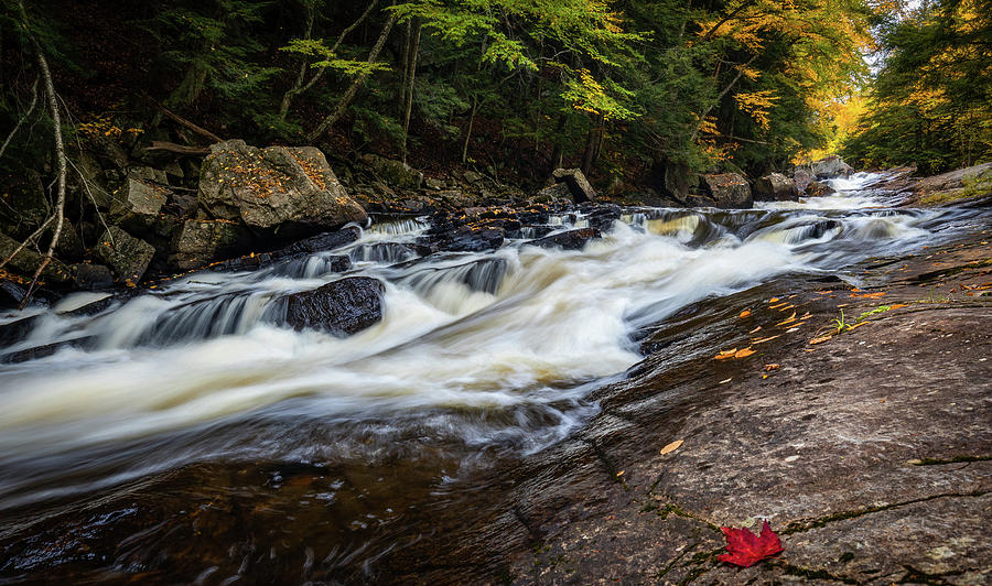 Waterfall Photograph - Adirondack Autumn Flow by Kent O Smith  JR