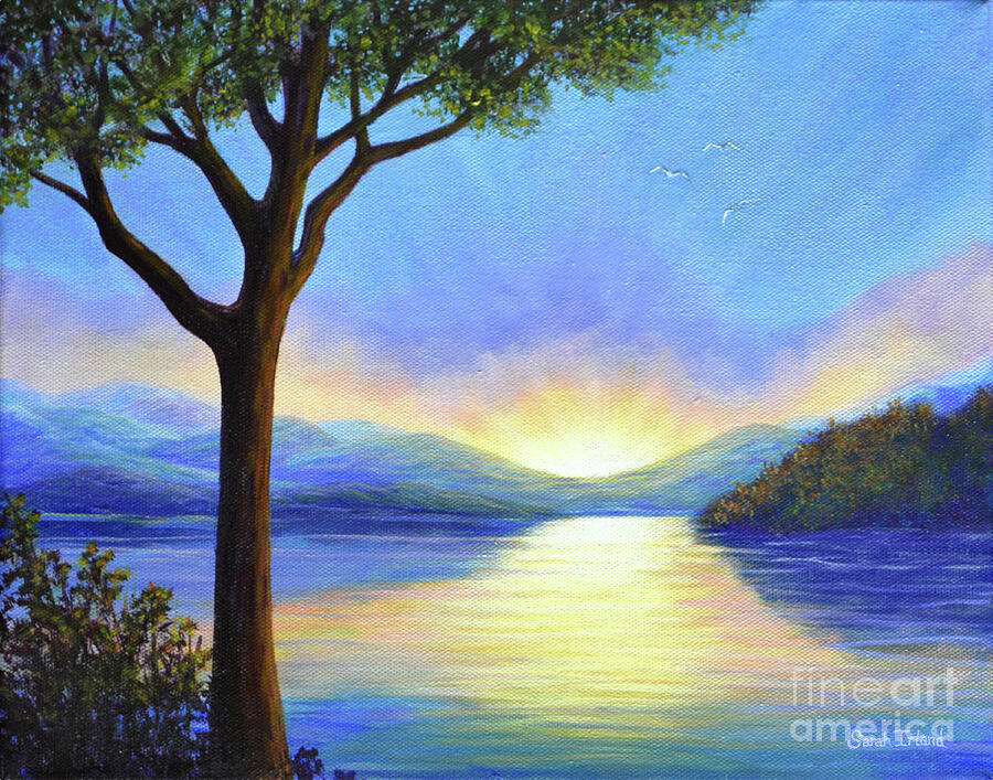 Adirondack Dawn Painting by Sarah Irland