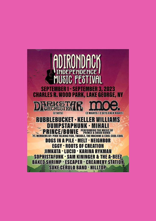 Adirondack Independence Music Festival Lineup 2023 Ys11 Digital Art by