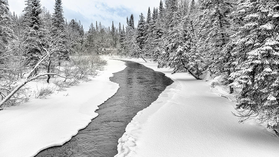 Adirondack Winter Stream Photograph by Rod Best