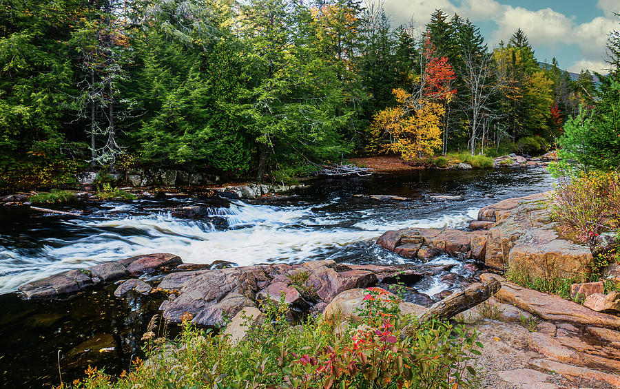 Adirondacks Autumn at Monument Falls 2 Photograph by Ron Long Ltd Photography