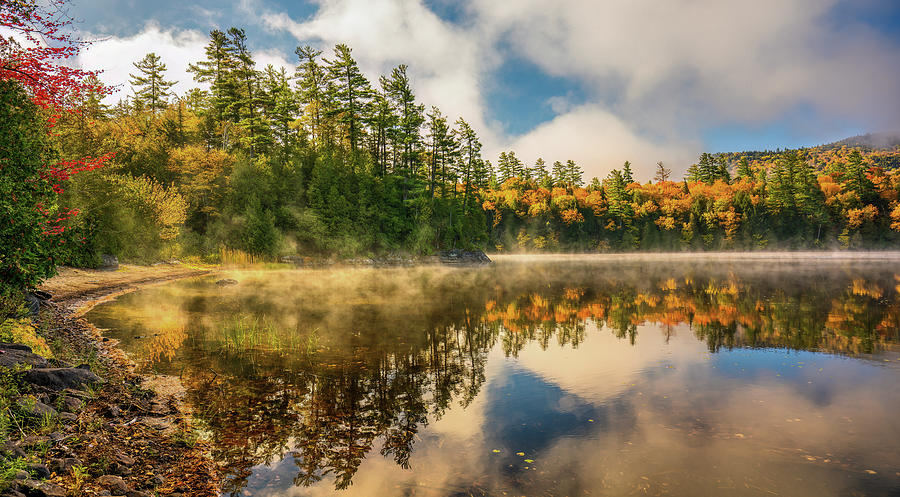 Adirondacks Autumn at Rich Lake 7 Photograph by Ron Long Ltd Photography