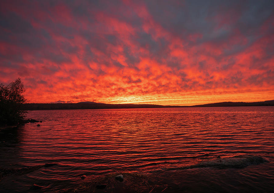 Adirondacks Sunset at Tupper Lake Photograph by Ron Long Ltd Photography