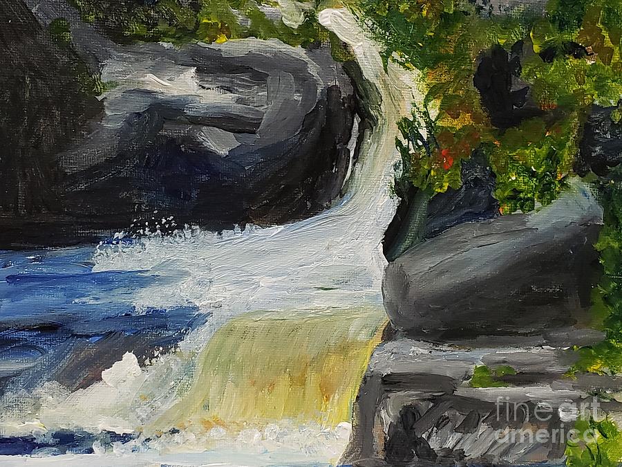 Adirondacks Waterfall Painting