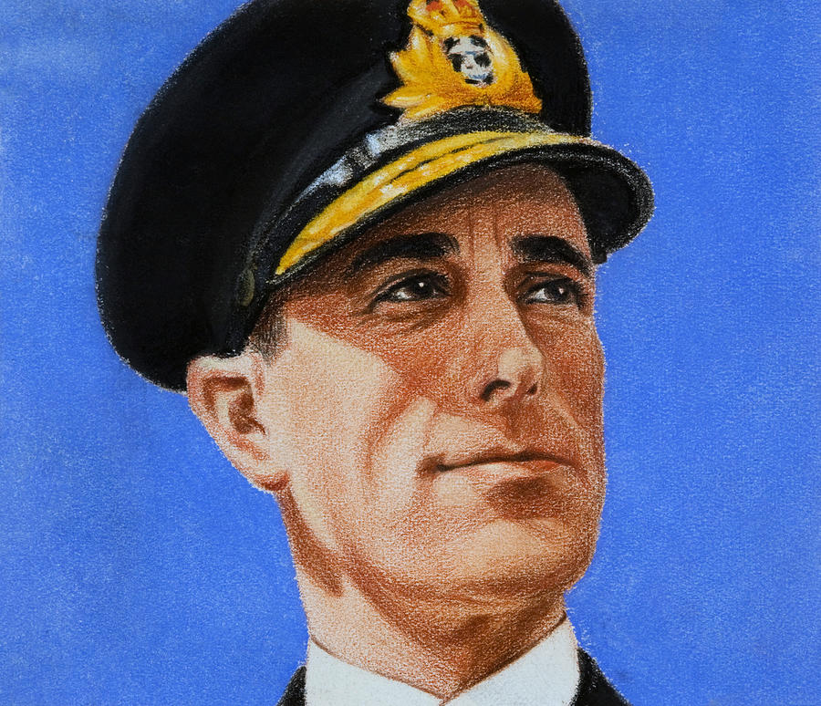 Admiral Lord Louis Mountbatten - William Timym Painting by War Is Hell Store