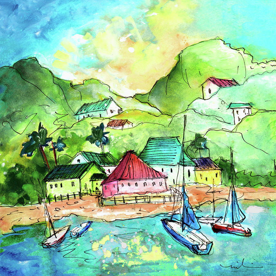 Admiralty Bay Bequia 04 Painting by Miki De Goodaboom