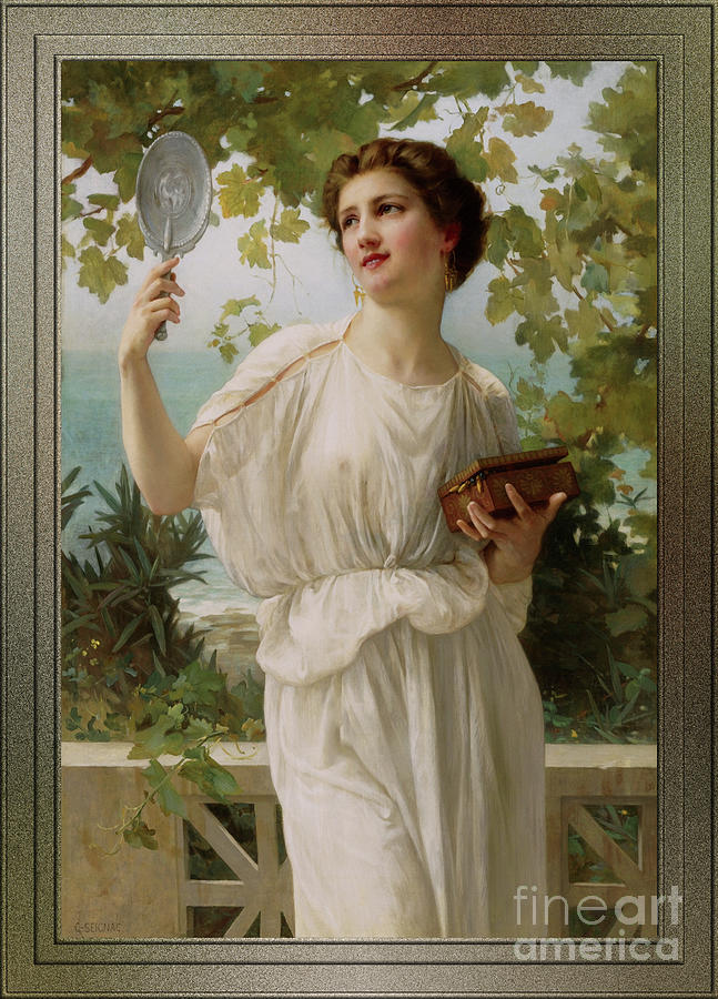 Admiring Beauty by Guillaume Seignac Remastered Xzendor7 Classical Fine Art Reproductions Painting by Xzendor7