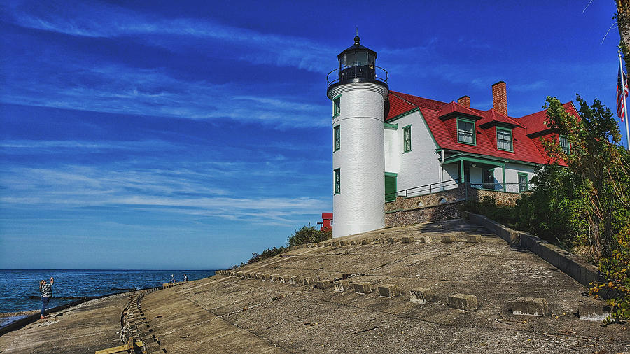 Admiring Point Betsie Lighthouse Photograph