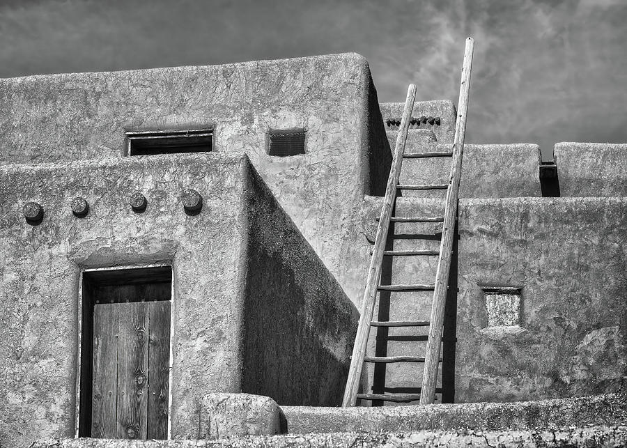 Adobe and Ladder Photograph by Stephen Stookey