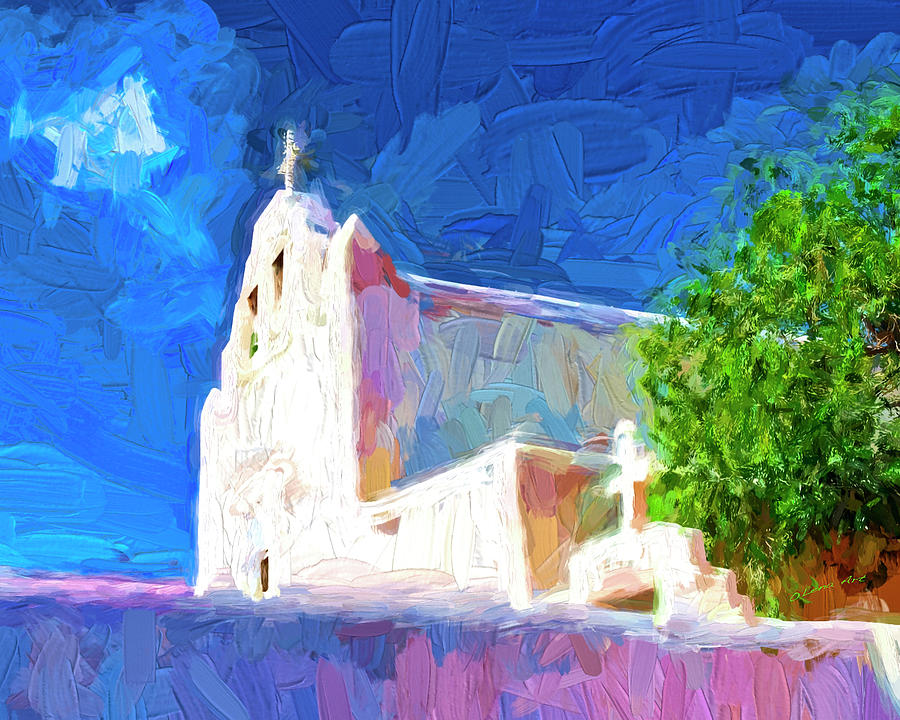 Adobe Church Digital Art by OLena Art