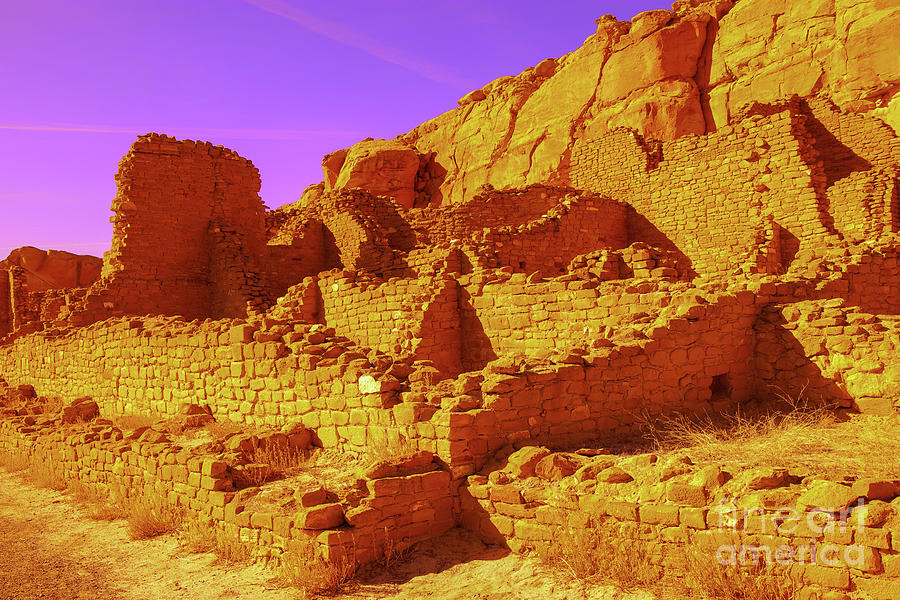 Adobe walls in Chaco Canyon Photograph by Jeff Swan