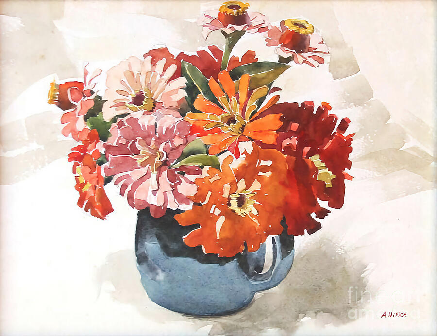 Adolf Hitler - Blue Vase with Flowers Digital Art by Christina Fairhead Art and Merch Adolf Hitler - Blue Vase with Flowers Digital Art by Christina Fairhead Art and Merch
