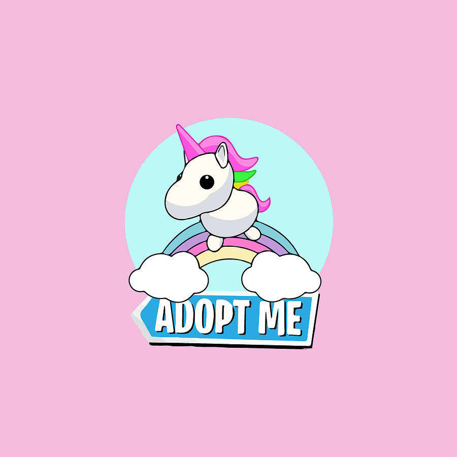 Adopt me rainbow unicorn pet Digital Art by Artexotica - Pixels