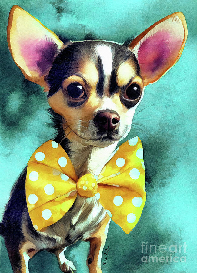 Adorable Chihuahua Painting by Tina LeCour