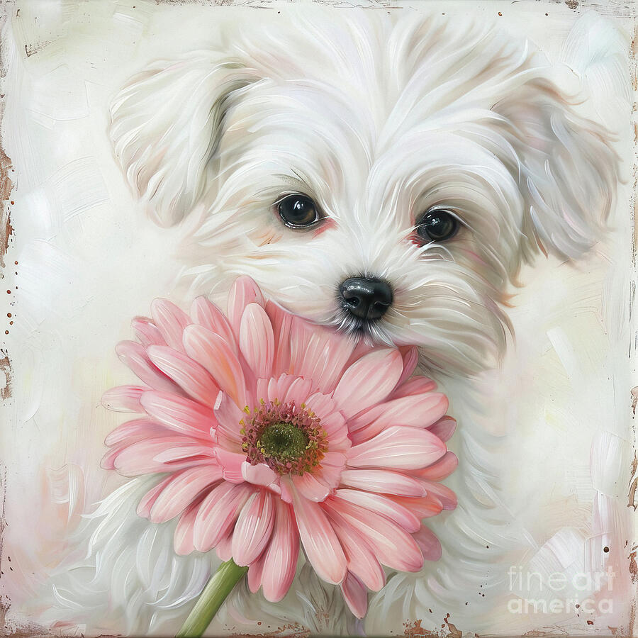 Adorable Little Lucy Painting by Tina LeCour