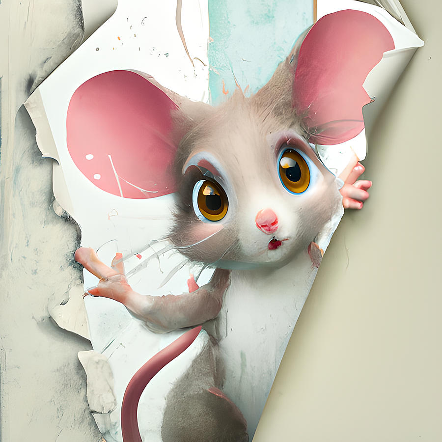 Adorable Mouse Digital Art by Amalia Suruceanu
