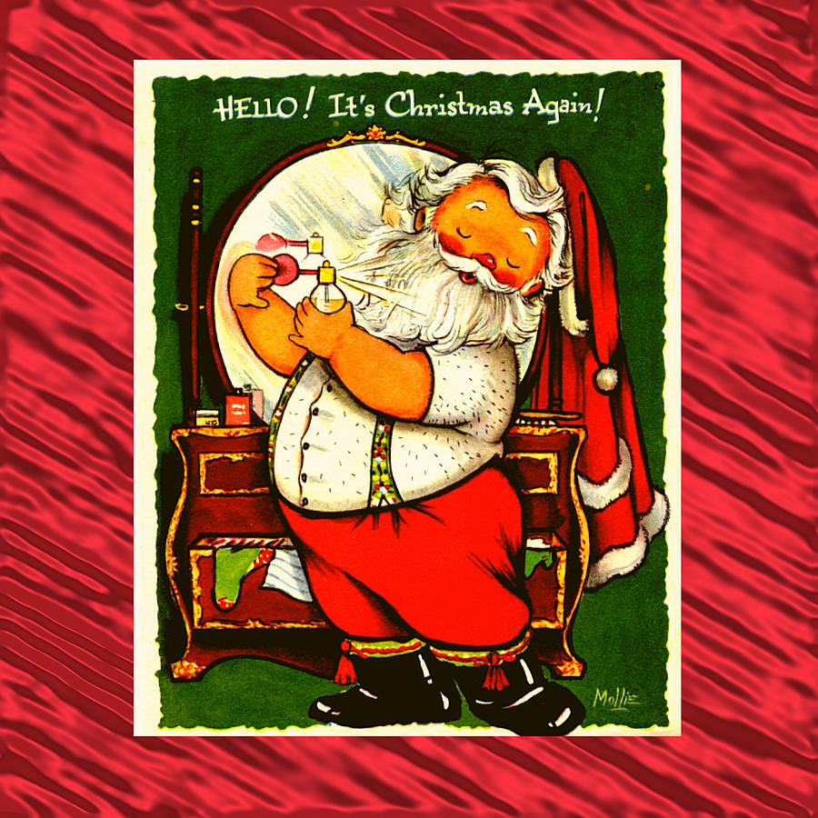 Adorable Santa Claus Christmas Gifts Digital Art by Caterina Christakos