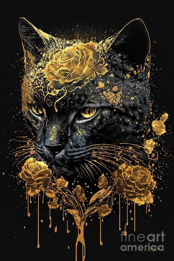 Fantasy Painting - Adorned In Gold  by Tina LeCour