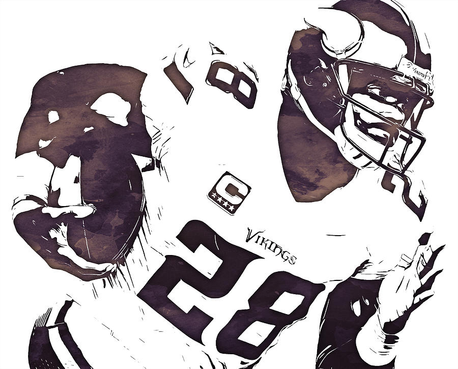 Adrian Peterson Minnesota Vikings T-Shirt by Joe Hamilton - Pixels