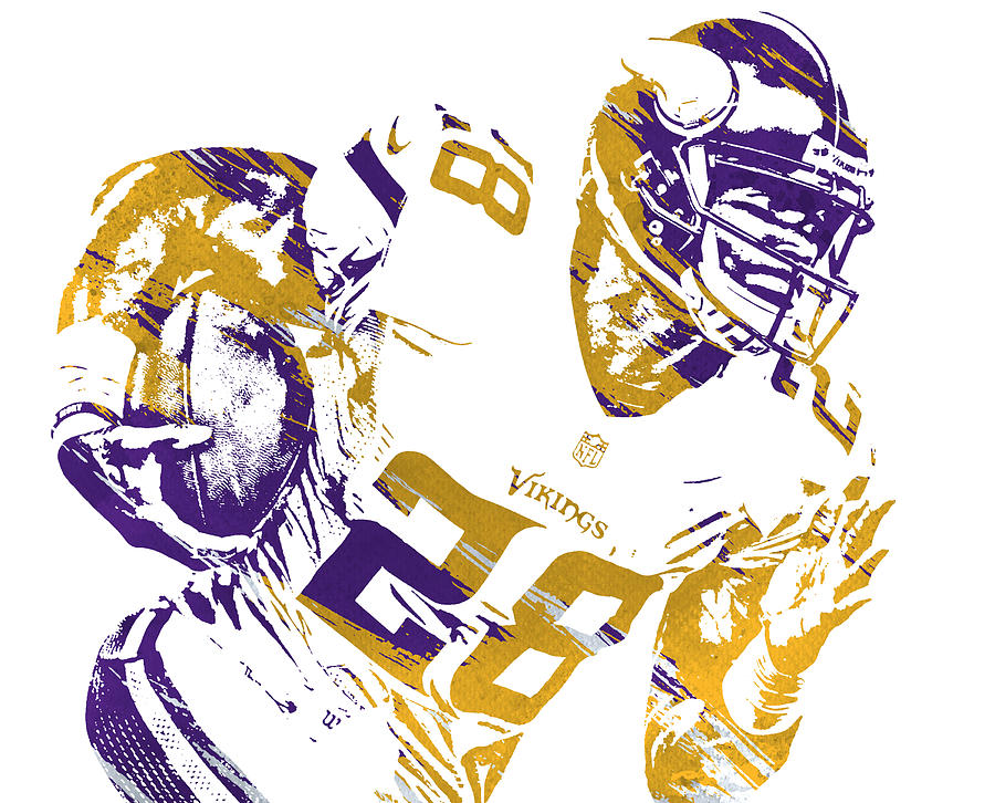 Adrian Peterson Minnesota Vikings Art Greeting Card by Joe Hamilton