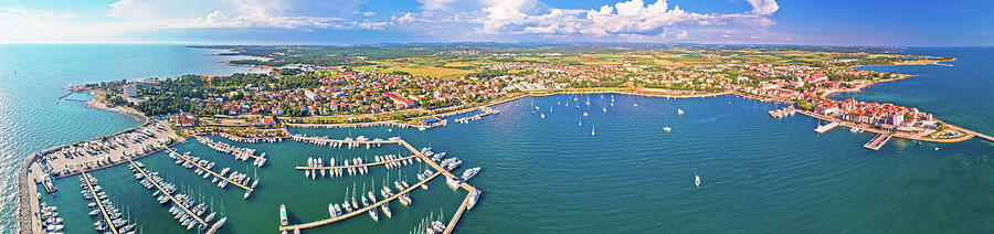 Adriatic coastline of Umag architecture aerial view Photograph by Brch Photography