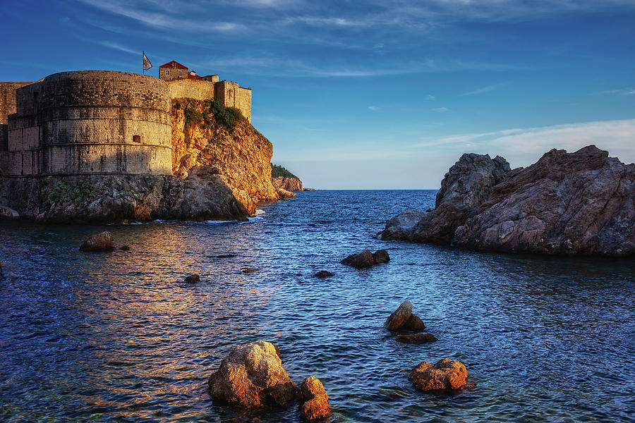 Adriatic Sea and Dubrovnik at Sunset Photograph by Artur Bogacki