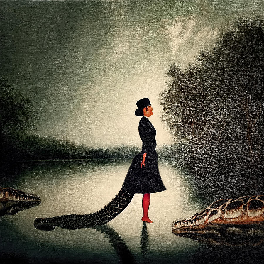 Advantages Of Hosting Gators In Your Skirt While Visiting Swamps Digital Art by Craig Boehman