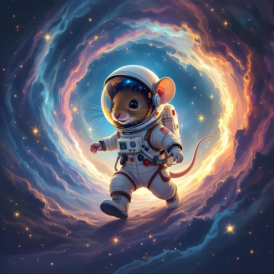 Adventurous Space Mouse Digital Art by Michael Perzel - Fine Art America