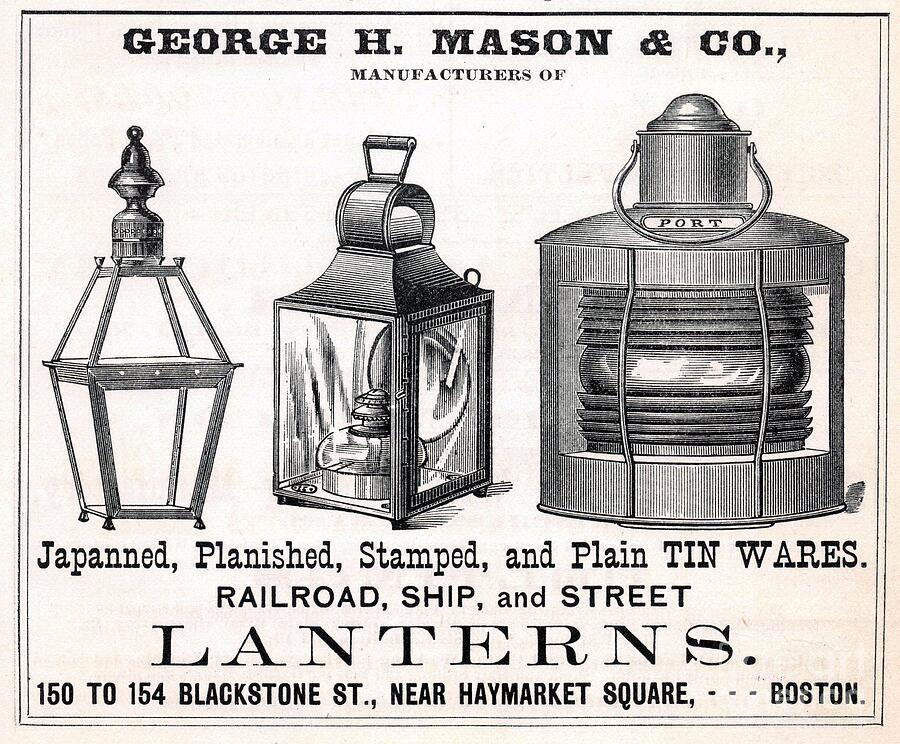 Advertising George H. Mason Co. Lanterns Boston 1881 Art Print Mixed Media by PrintsAntiquA Advertising George H. Mason Co. Lanterns Boston 1881 Art Print Mixed Media by PrintsAntiquA