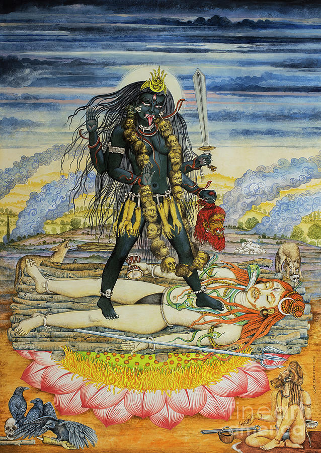 Adya Kali Painting by Vrindavan Das