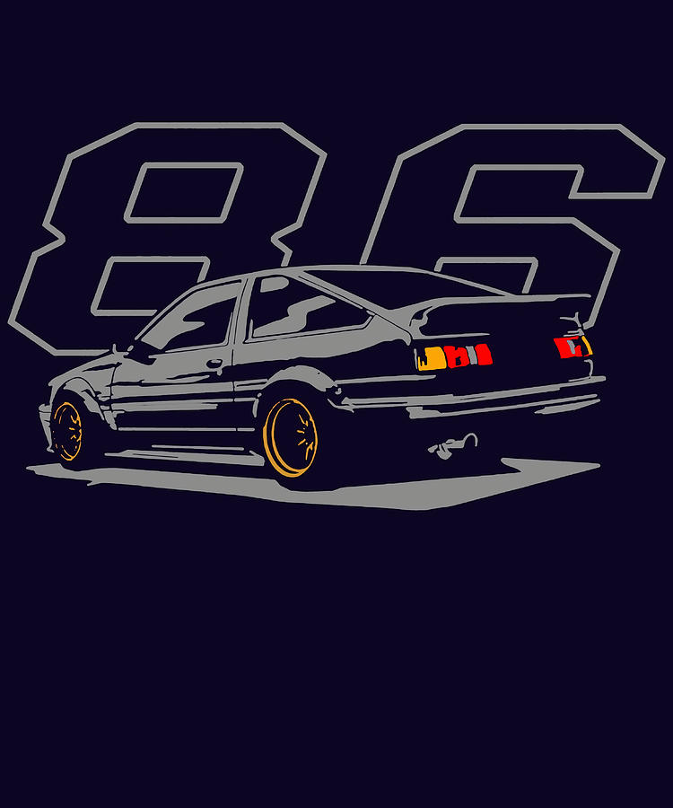 AE86 classic jdm japanese car Poster Painting by Max Davis | Fine Art ...