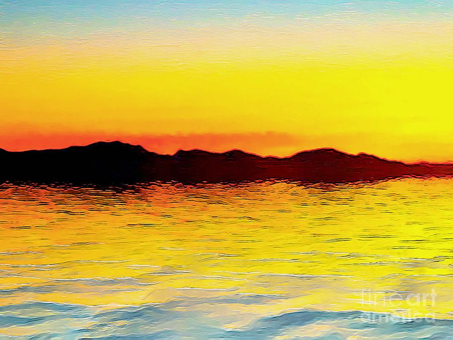 Aegean Sea Mediterranean Sunset Extreme 02 Digital Art