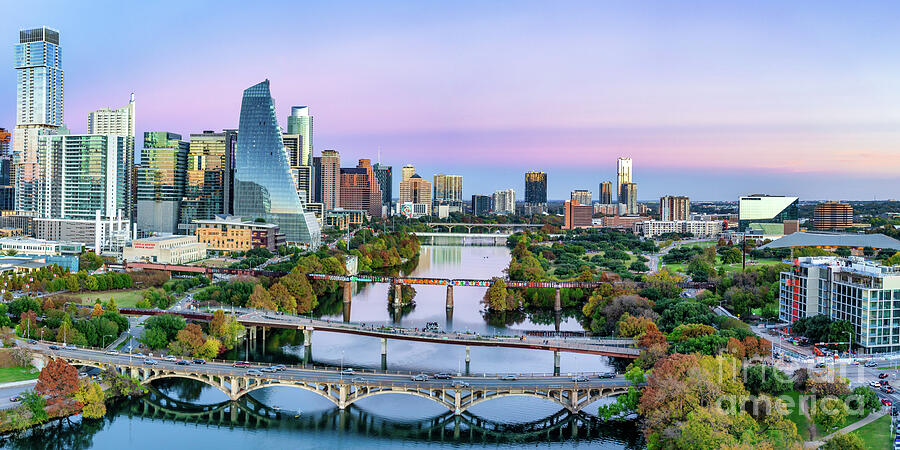 Aerial Austin Skyline Violet Crown Pano Photograph By Bee Creek 