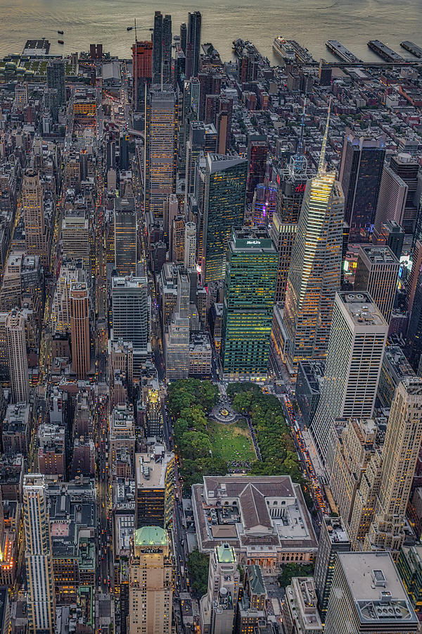 Aerial Bryant Park NYC Photograph by Susan Candelario