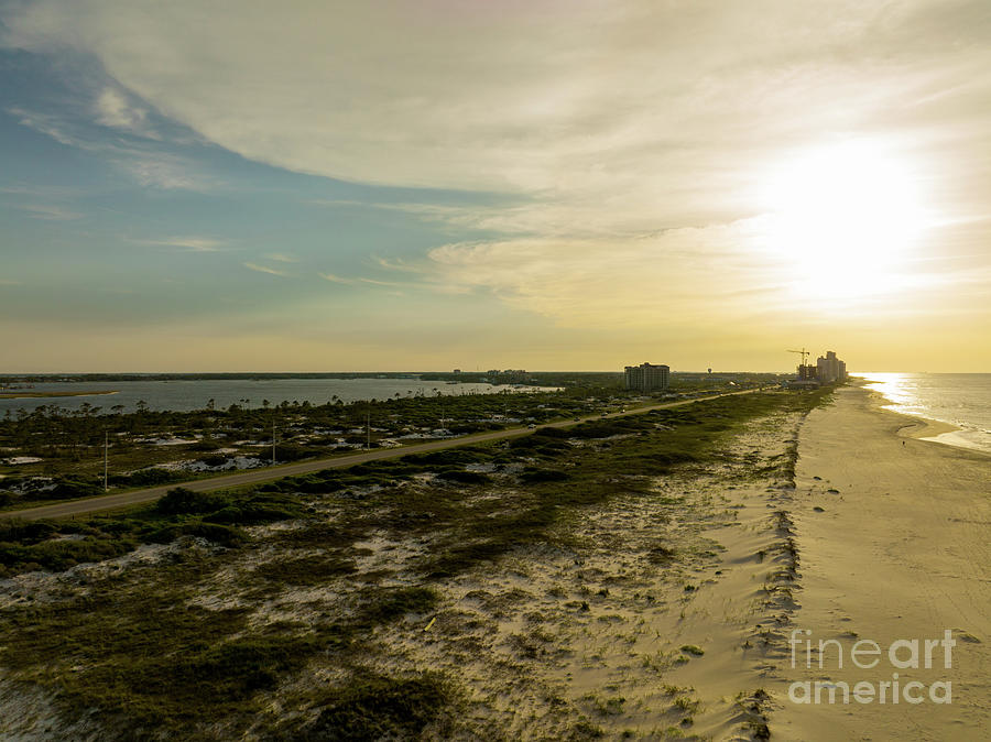 Aerial Drone Photo Gulf State Park Nature Scene At Sunrise Photograph ...