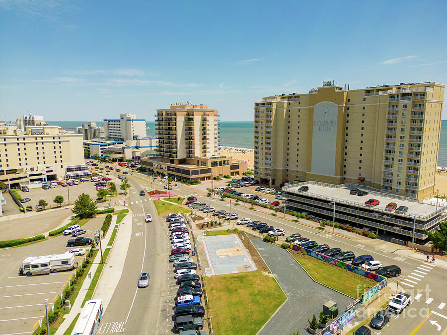 Aerial drone photo of Dolphin Run Condominium at Virginia Beach