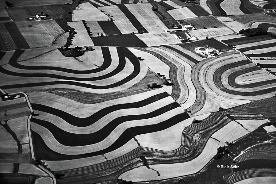 Aerial Farmland Tapestry Photograph by Blair Seitz