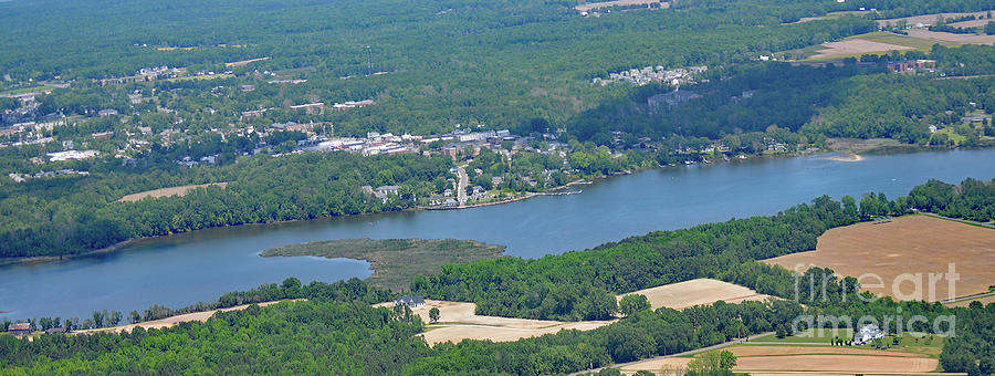 Aerial Leonardtown and Breton Bay Photograph by Aicy Karbstein