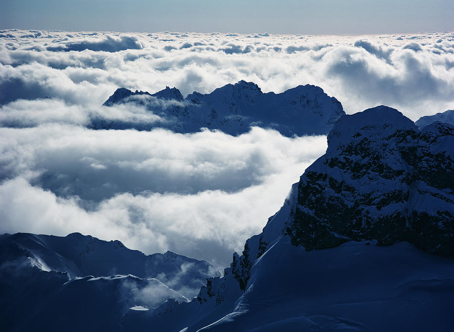 Aerial Of Clouds & Cascade Mountains In Washington Photograph by Harald Sund