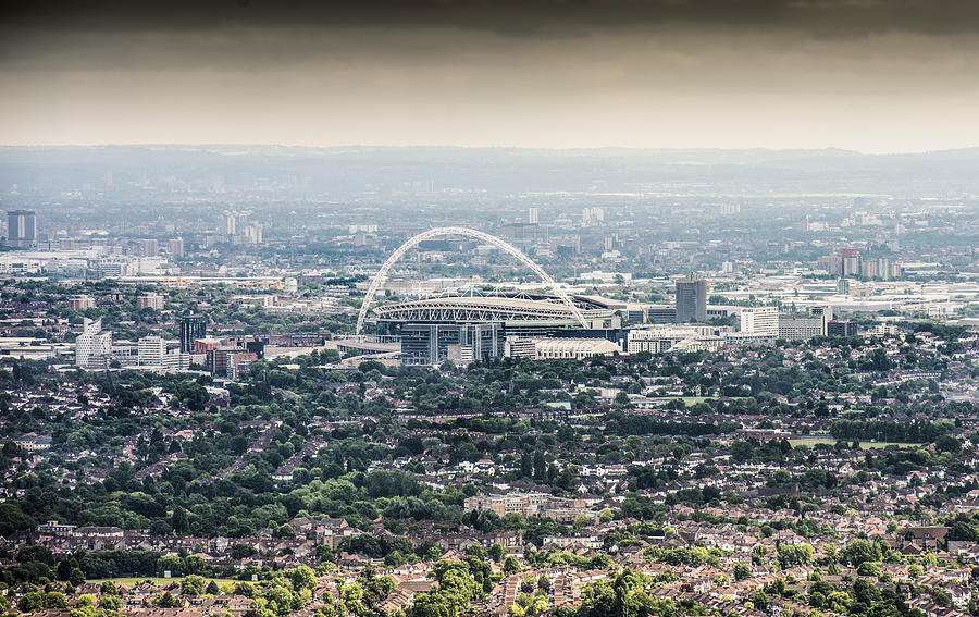 Aerial of Wembly Stadium Photograph by Howard Kingsnorth