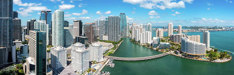 Aerial panorama of Miami, Florida Photograph by Mihai Andritoiu