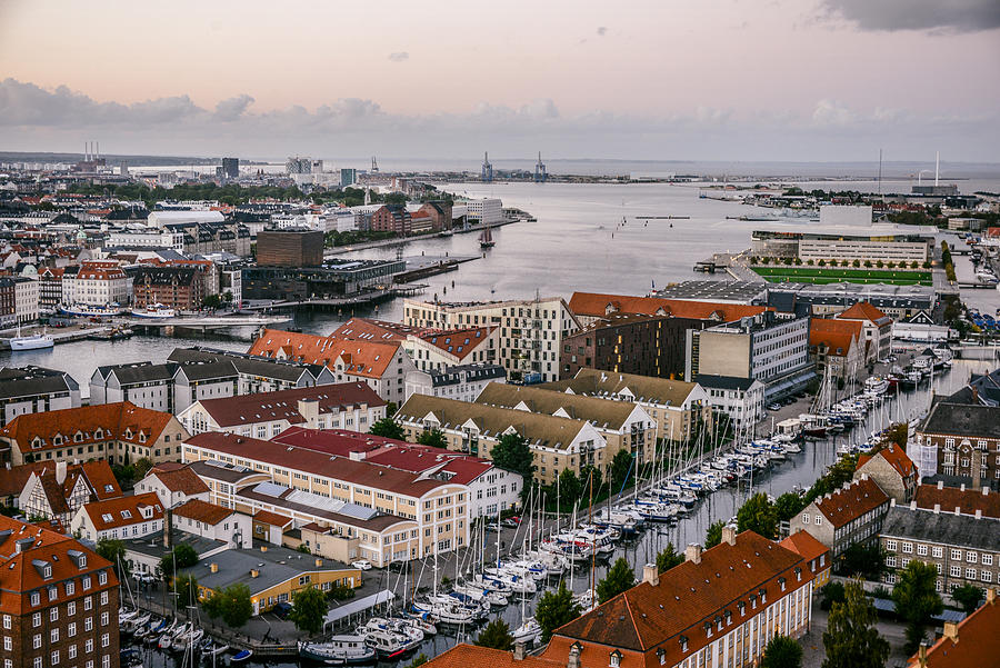 Aerial Panoramic view from Center of Copenhagen, Denmark Photograph by AleksandarGeorgiev