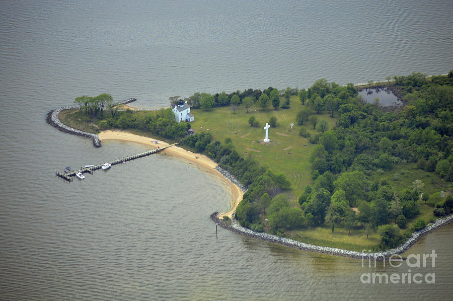 Aerial Partial Saint Clements Island Photograph by Aicy Karbstein