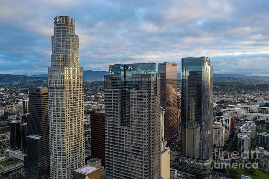 Aerial photo Downtown Los Angeles USA Photograph by Felix Mizioznikov ...