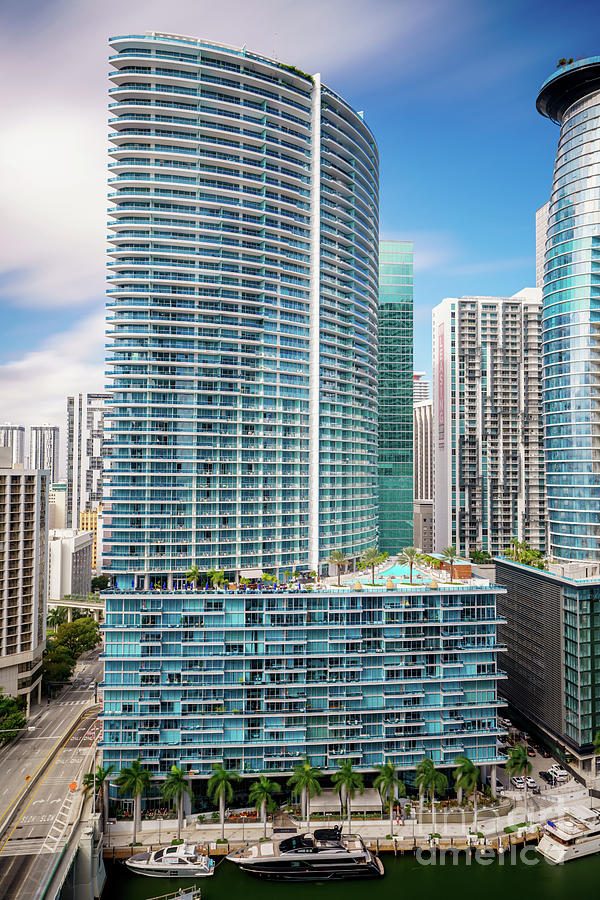 Aerial photo Epic Miami Residences Downtown MIami River Photograph by ...