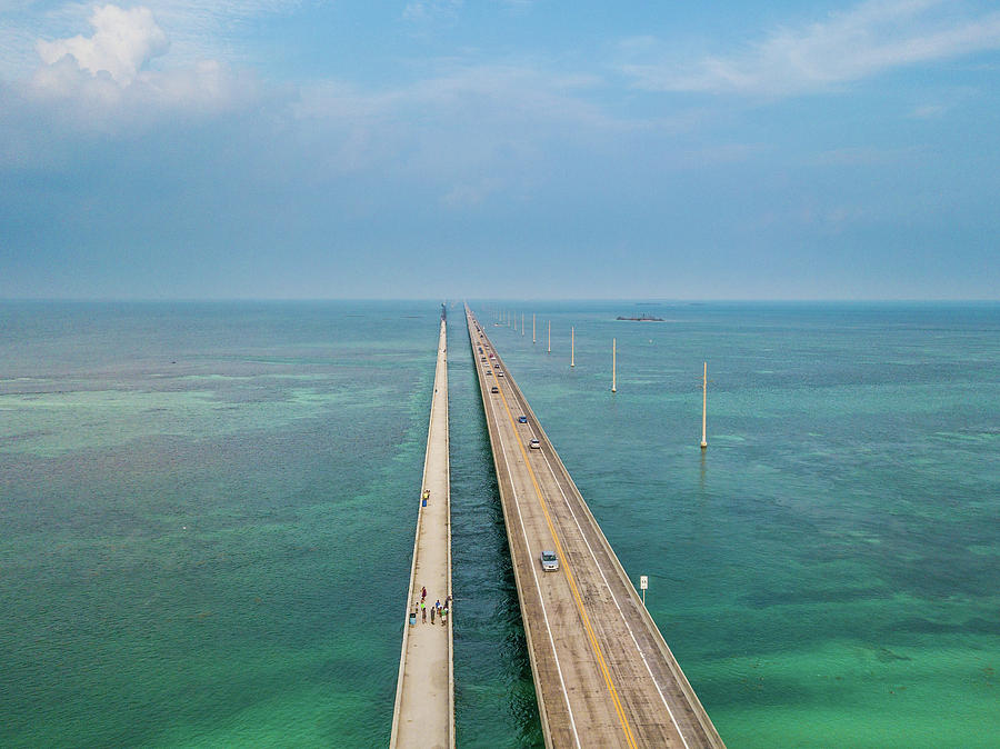 Aerial photo of Florida Keys Seven Miles Bridge Photograph by Alex ...