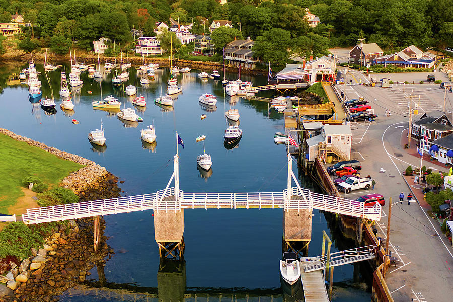 Aerial Photo of Perkins Cove 1 Photograph by Jerry Fornarotto