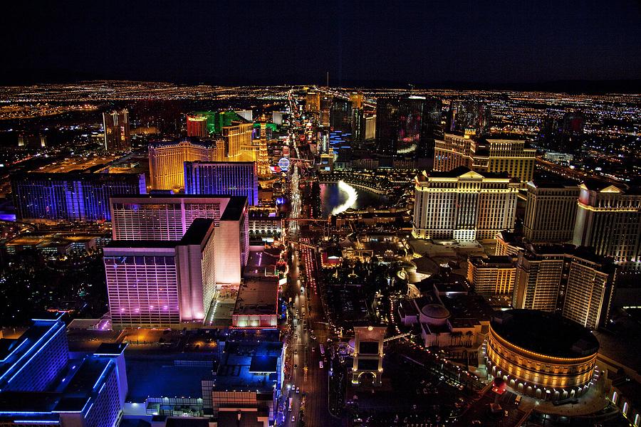 Architecture Painting - Aerial photograph of the Las Vegas Strip by Les Classics